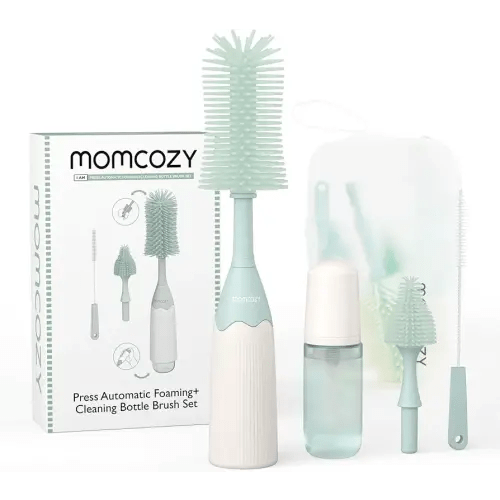 Momcozy Baby Bottle Brush Set, Press-to-foam Design for Ease of Clean | 2 Brush Head Replacements for Complete & Better Bottle Cleaning, Baby Bottle Cleaner Kit with Straw Brush : Amazon.co.uk: Baby Products