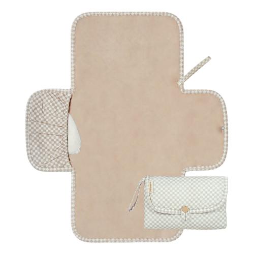 Portable Mini Maven Changing Clutch | Check, Oat | Toddlekind