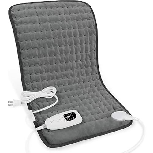 Heating Pad-Electric Heating Pads for Back,Neck,Abdomen,Moist Heated Pad for Shoulder,Knee,Hot Pad for Arms and Legs,Dry&Moist Heat & Auto Shut Off(Charcoal Gray, 12''×24')
