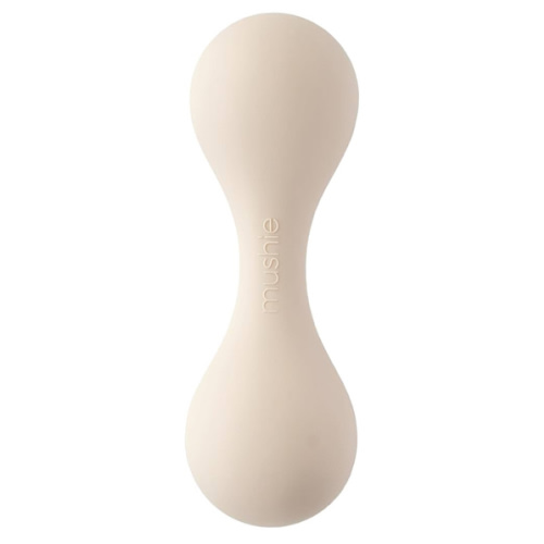 mushie Silicone Baby Shaker Rattle Toy | Ages 3+ Months (Shifting Sand)