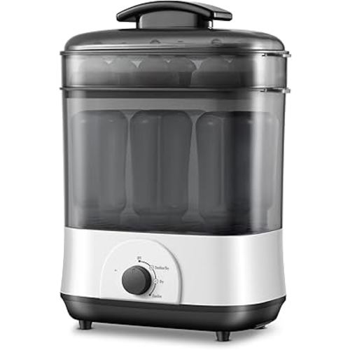 Baby Bottle Steamer, 3-in-1 Bottle Steamer and Dryer, Easy One-Dial Control Electric Steam Bottle Dryer for Baby Bottles, Baby Stuffs & Breast Pump Accessories