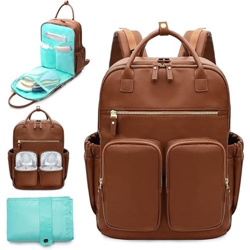 Diaper Bag Backpack - Brown