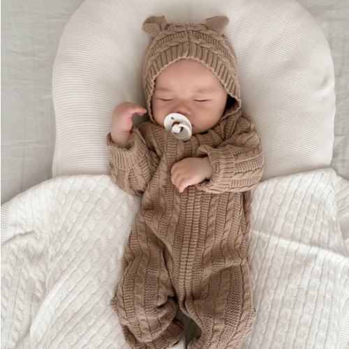 Luna + Luca Baby Bear Jumpsuit - Acorn