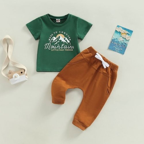 Little Mountaineer Outfit  Baby Boy Short Sleeve Summer - Etsy