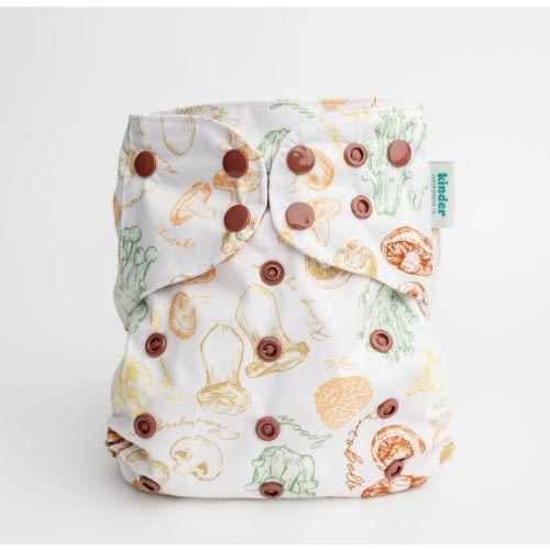 Nature: Essentials Pocket Cloth Diaper with Athletic Wicking Jersey, Grows with your Baby