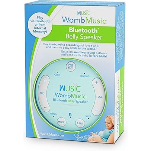 Wusic Safe Wireless Pregnancy Headphones for Belly – Womb Music Bluetooth Baby Headphones for Bonding, Pregnancy Essentials for First Time Moms, One-Tap Bluetooth Plays 8+ Hours of Music to Your Baby