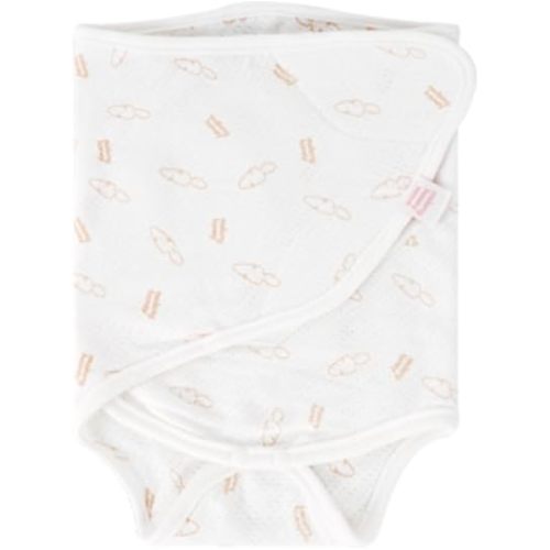 [Malang Honey] 100% Organic Swaddle Strap (Suit Type) for Newborn Baby - Real Mesh (Spring, Summer, Autumn) Made in Korea (Carrot Beige, S)