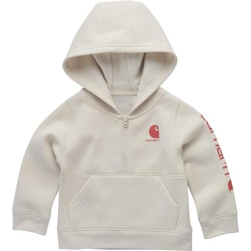 Carhartt girls Long-sleeve Half-zip Hooded Sweatshirt
