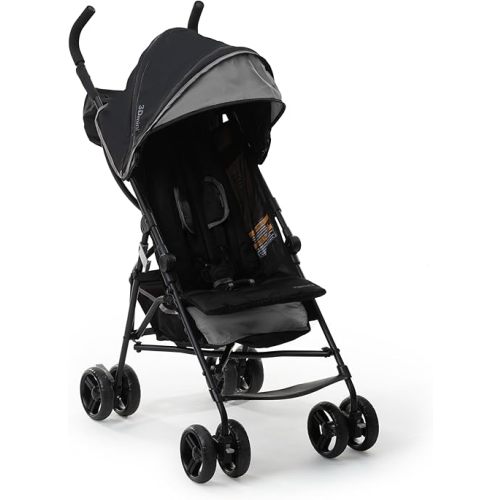 Ingenuity 3D Mini Convenience Stroller – Lightweight Stroller with Compact Fold, Multi-Position Recline, Canopy with Pop Out Sun Visor and More – Umbrella Stroller for Travel and More, Gray