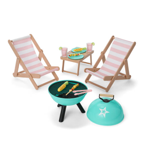 Raquel's™ Beach Chairs & Barbecue Set for 18-inch Dolls (Girl of the Year™ 2026)