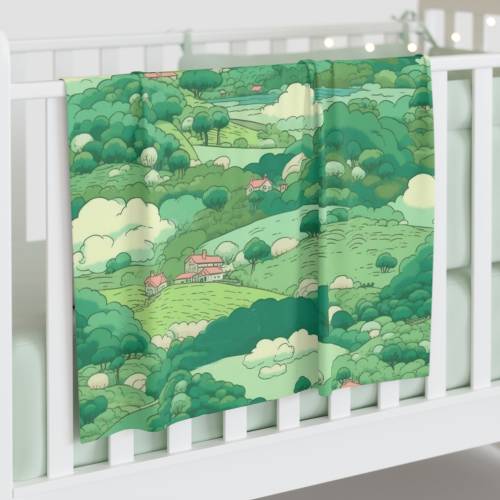 Manga Style Fields Baby Swaddle Blanket