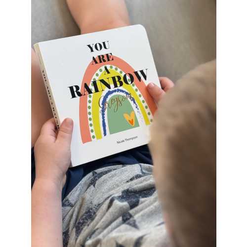 Personalized Rainbow Baby Board Book with Mirror