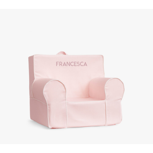 Anywhere Chair®, Pearl Twill With White Piping | Pottery Barn Kids