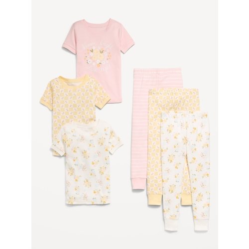 Snug-Fit Printed Pajama 6-Piece for Toddler & Baby