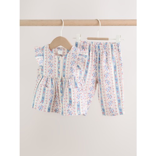 White Strawberry Baby Woven Top and Trousers Set 2 Piece (0mths-2yrs)
