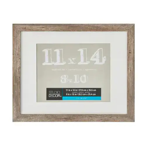Gray Belmont Frame with Mat by Studio Décor®, Size: 11" x 14" / 8" x 10" mat | Michaels