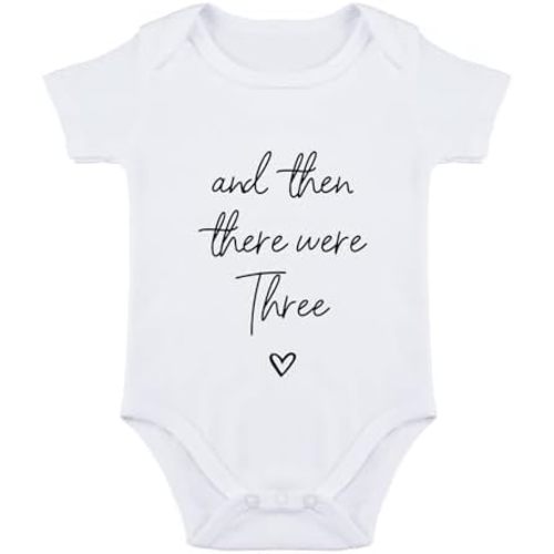 And Then There Were Three Bodysuit for Baby Pregnancy Announcement Bodysuit for Grandparents Unisex Infant