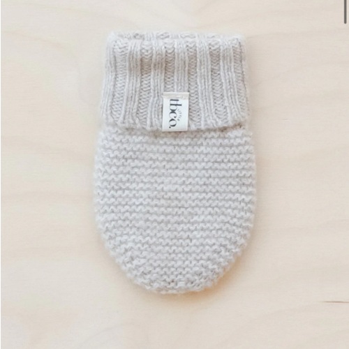 Merino Wool Baby Mittens in Oatmeal Melange