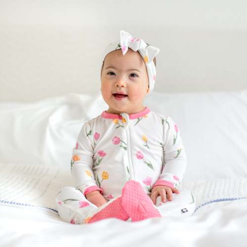 Kyte Zipper Footie - Tulip