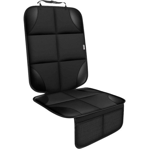 Meolsaek Car Seat Protector for Child Car Seat, 600D Fabric Waterproof Car Seat Cover with Non-Slip Backing, Seat Protector Under Baby Car Seat Protectors for Car Back Seat (Upgraded) - Black-1pcs