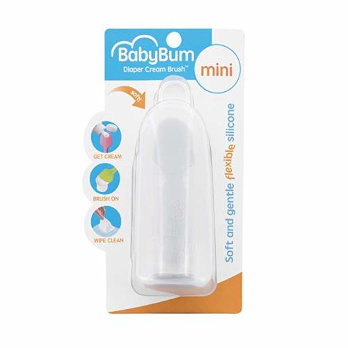 Gray Mini BabyBum Diaper Cream Brush - Soft Silicone Diaper Cream Applicator