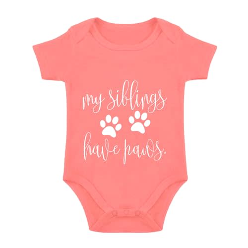 listery My Siblings Have Funny Paws Bodysuit Have Paws Baby Bodysuit Baby Paws Romper Dog Baby Bodysuit