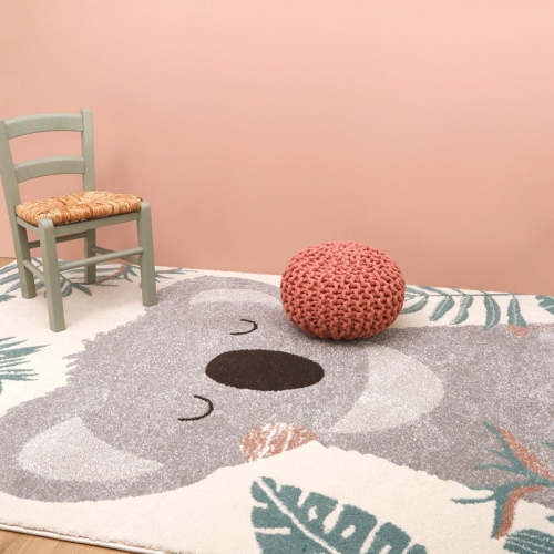 Olsen Koala Kids Washable Rug in Gray | Nattiot – EasyTot