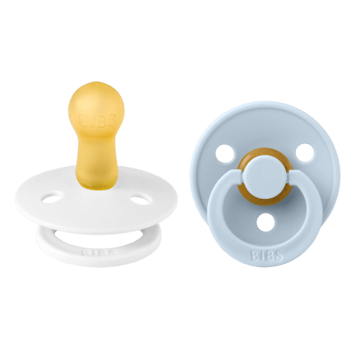 BIBS Pacifier Original 2 Pack - Baby Blue/ White