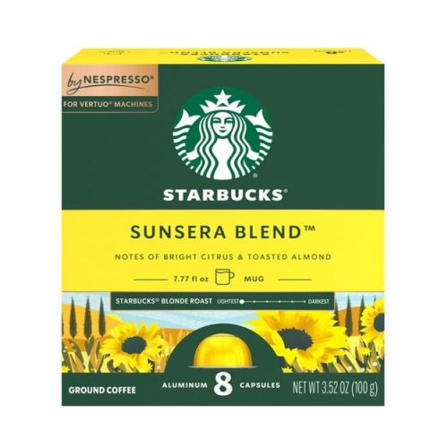 Starbucks by Nespresso Vertuo Line Sunsera Blend Blonde Roast Coffee Pods - 8ct