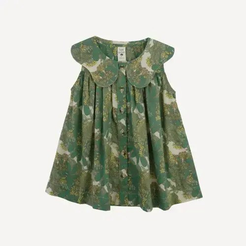olive top | endive goldilocks floral | organic cotton woven
