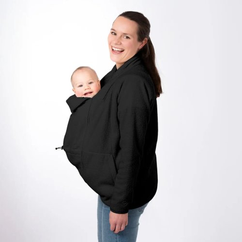 Mamalila Basel Black Fleece Maternity and Babywearing Jacket