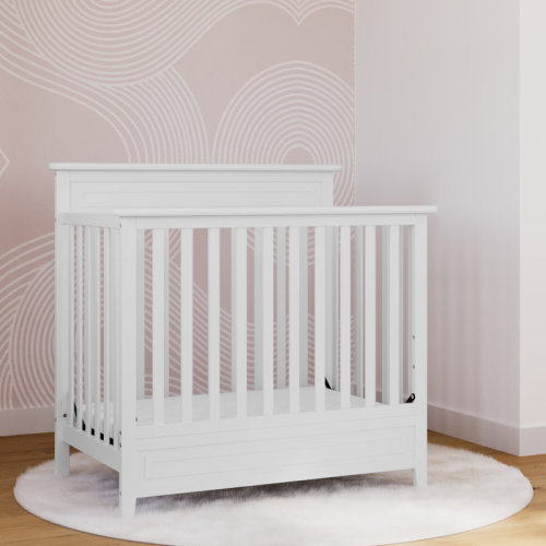 Storkcraft Petal 4-in-1 Mini Convertible Crib with Mattress & Reviews | Wayfair