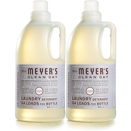 MRS. MEYER'S CLEAN DAY Liquid Laundry Detergent, Cruelty Free, Lavender Scent, 64 oz- Pack of 2