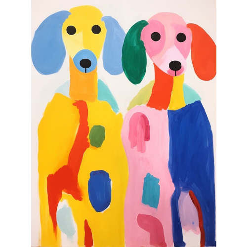 Colourful Kids Animal Art Sheep Art Print by Scribble Studio – Fy!