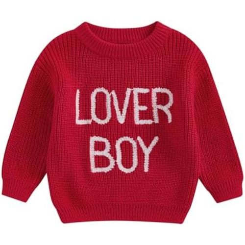 Toddler Baby Girl Knit Sweaters Oversized Long Sleeve Embroidery Shirt Top Newborn Infant Cute Fall Winter Clothes