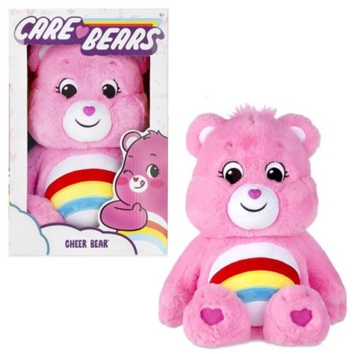Care Bears Cheer Bear 14 Inch Plush Toy, Soft and Huggable Stuffed Animal, Cuddly Fabric, Collectible Character Plush for Kids and Fans