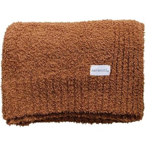 SARANONI Bamboni Baby Blanket | Luxury Plush Super Soft Blanket | Breathable Comfy Blankets for Kids and Teens | Caramel - 40" x 60"