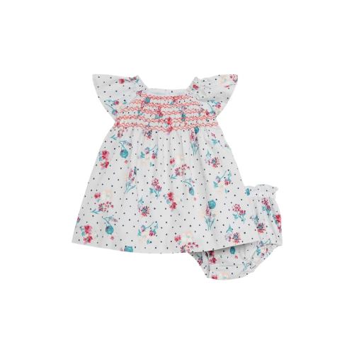 RUBY & BLOOM Floral Smock Dress, 0-3M
