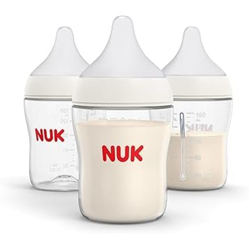 NUK Perfect Match Slow Flow Bottle, 5 oz (150 mL), 3 Pack