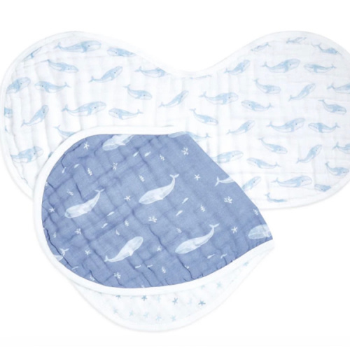 Oceanic Organic Cotton Burpy Bibs 2pk | aden + anais