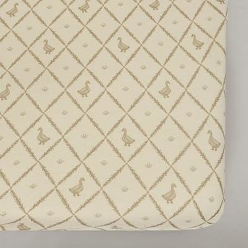 Oilo Crib Sheet, Breathable Turkish Cotton Jersey Fitted, 300 Thread Count, Machine Washable, Designed for Standard Crib Mattresses and Toddler Beds (28" x 52" x 6"), Butter Yellow Duck