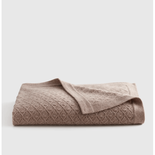 Washable Cashmere Pointelle Baby Blanket