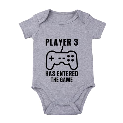 listery Funny Gamer Bodysuit Player 3 Has Entered The Game Baby Infant Player 3 infant Baby New Player Newborn Gag Baby