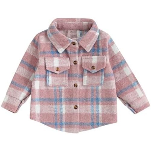 MERSARIPHY Baby Boy Flannel Shirt Toddler Plaid Shirt Baby Button Down Jacket Coat Infant Fall Outfits