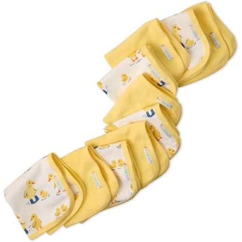 River 10-Pack Baby Washcloths 100% Organic Cotton Absorbent
