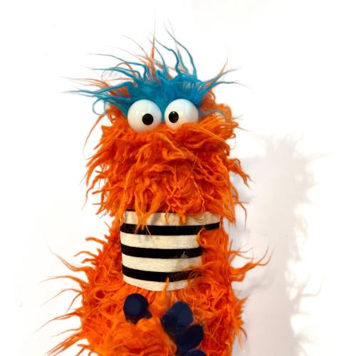 Orange Shaggy Chin Pro Monster Hand Puppet