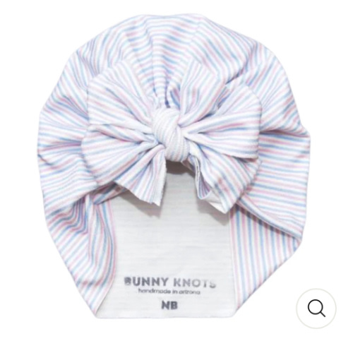 Hospital | NEW Pink & Blue Stripe | Classic Headwrap – Bunny Knots