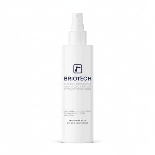 BRIOTECH Sanitizer Disinfectant Hypochlorous Spray, Nursery, 4 fl oz | Kill 99.99% of viruses, bacteria, control mold, eliminate odor, gentle for nurseries, play rooms, surface cleaning use