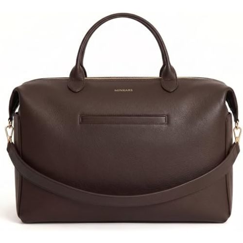 MINKARS Modern Diaper Bag - Convertible Tote to Backpack - Microfiber Vegan Leather Hospital Bag for Parents