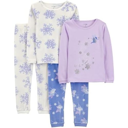 Simple Joys by Carter's Girls' 4-piece Polyester Pajamas